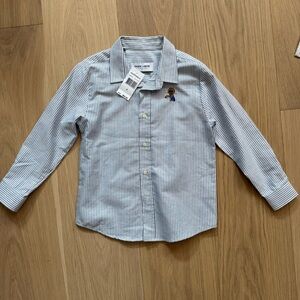 Maison Labiche Little Boy's & Boy's Coffee Dog Button-Front Shirt 6Y
